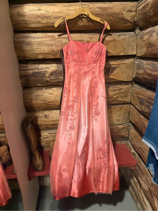 Cache Dresses & Skirts - 😍NWOT Gorgeous Vintage Cache Coral Ombré Beaded Embroidered Evening Dress 4